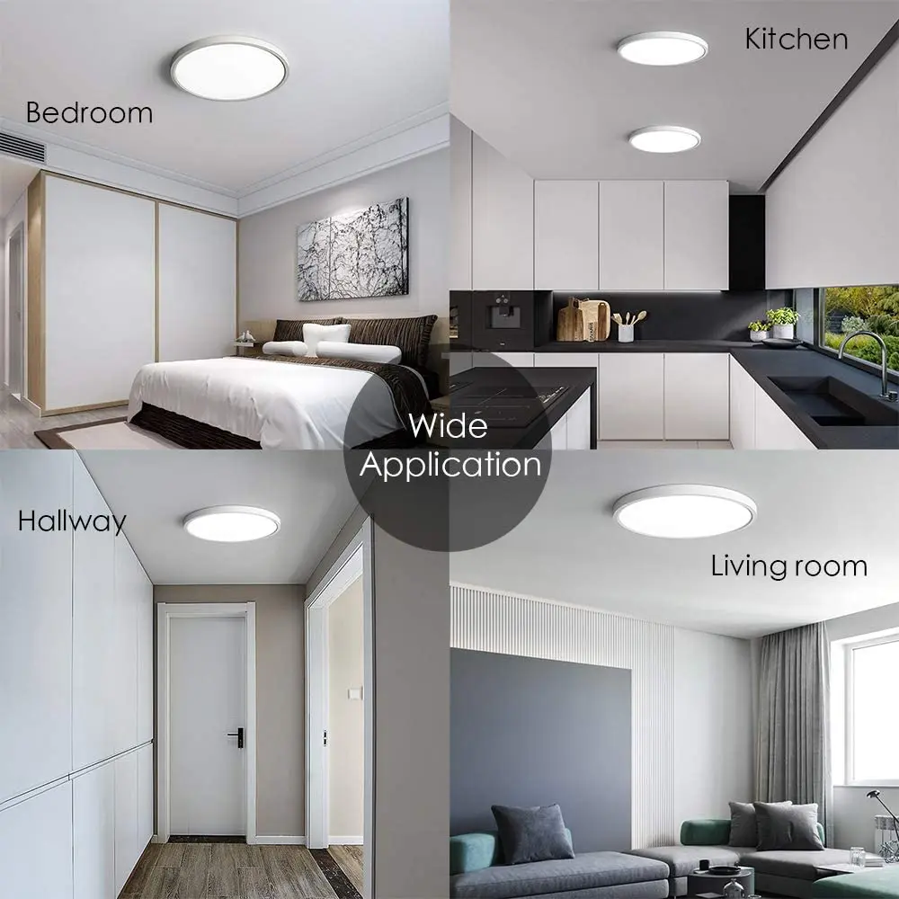 YG 9 in. 18W 3CCT Round LED Flush Mount Ceiling Light YG-9SM18-ETL