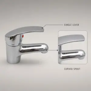 Single Lever Bathroom Basin Faucet Chrome Vanity Mixer Tap