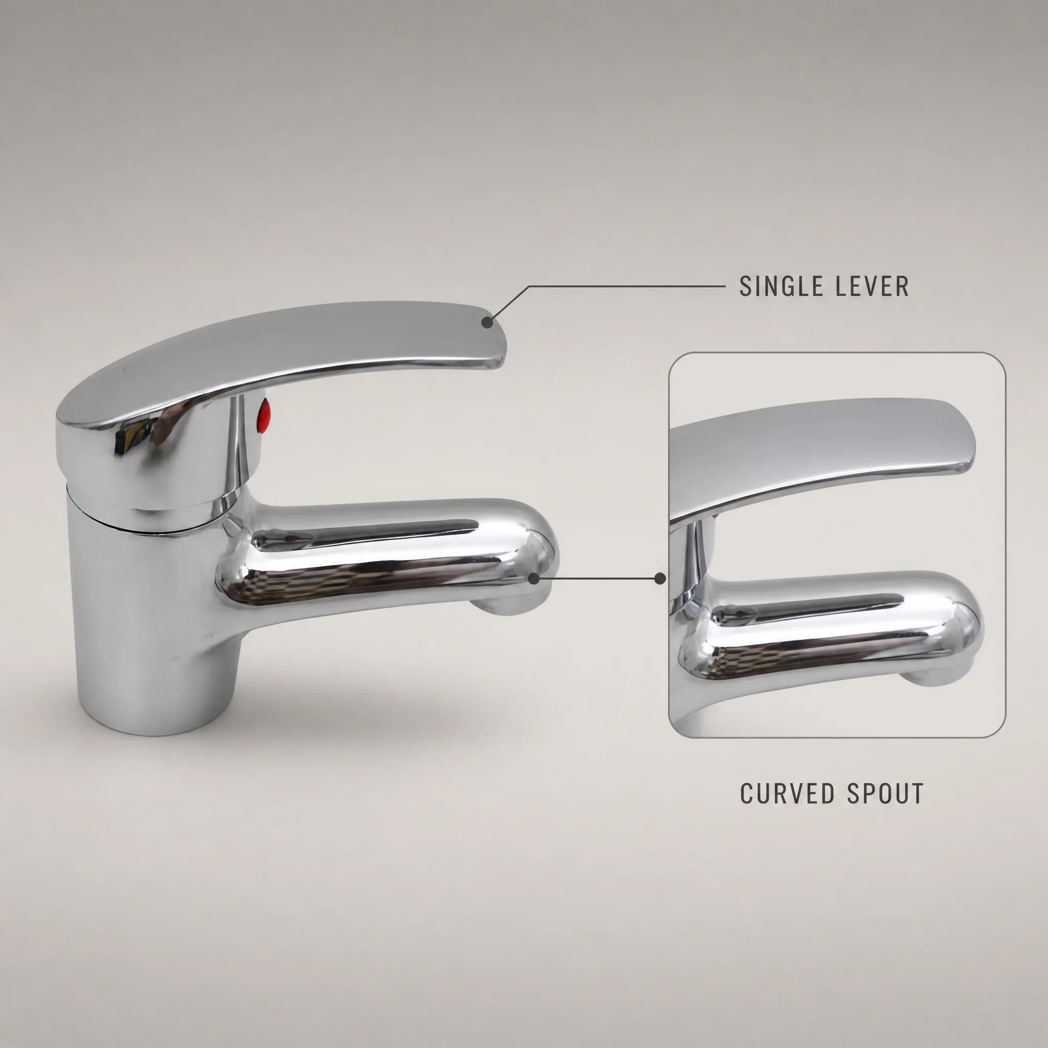 Single Lever Bathroom Basin Faucet Chrome Vanity Mixer Tap