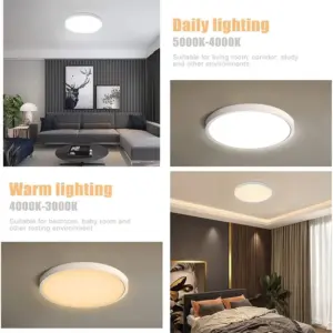 YG 9 in. 18W 3CCT Round LED Flush Mount Ceiling Light YG-9SM18-ETL